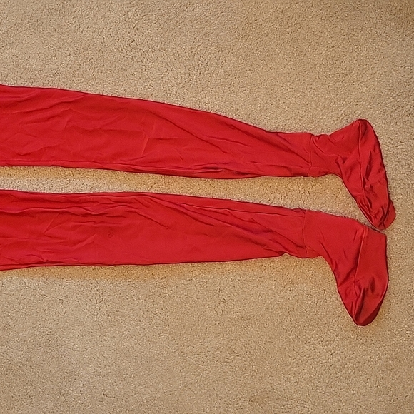 Red costume I'm Invisible Kids bodysuit mask/jumpsuit/gloves socks orig pkg Sz L - Picture 6 of 10